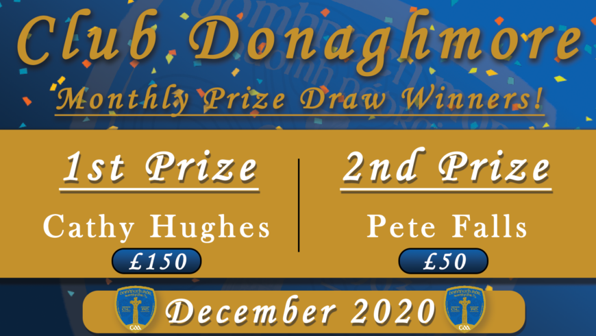 Club Donaghmore Winners – Dec 2020