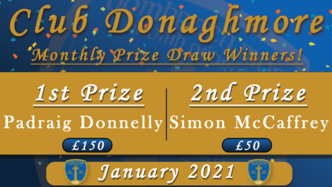 Club Donaghmore Winners – Jan 2021