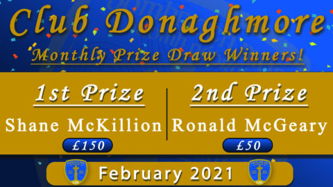 Club Donaghmore Winners – Feb 2021