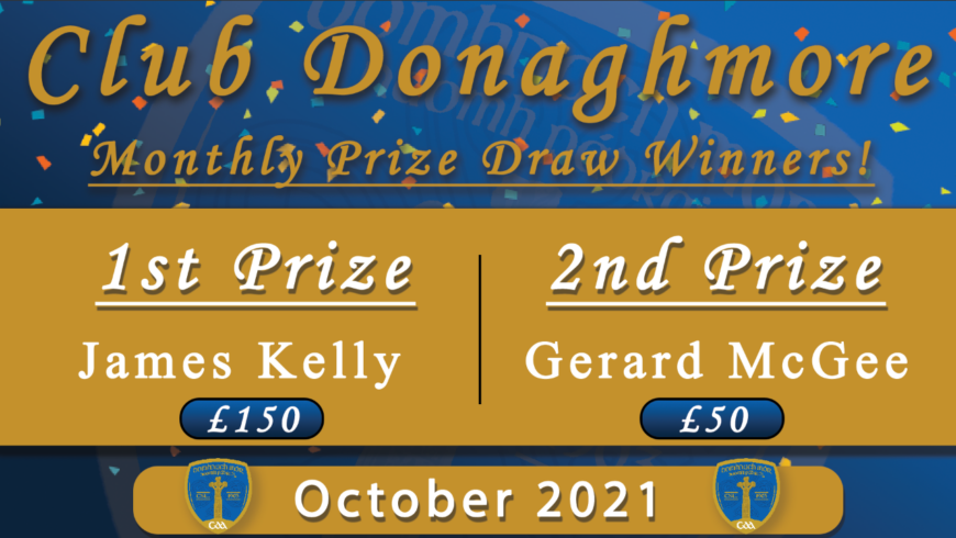 Club Donaghmore Winners – October 2021